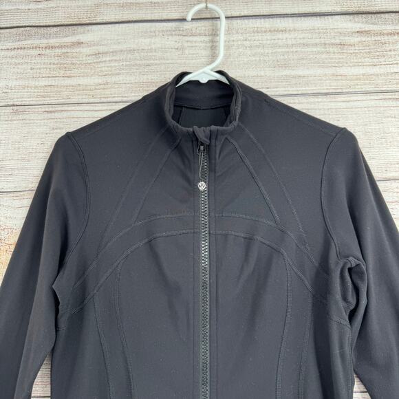 Lululemon Full Zip Define Jacket Womens 10 Black 2 Pocket Stretch Running - Picture 3 of 12